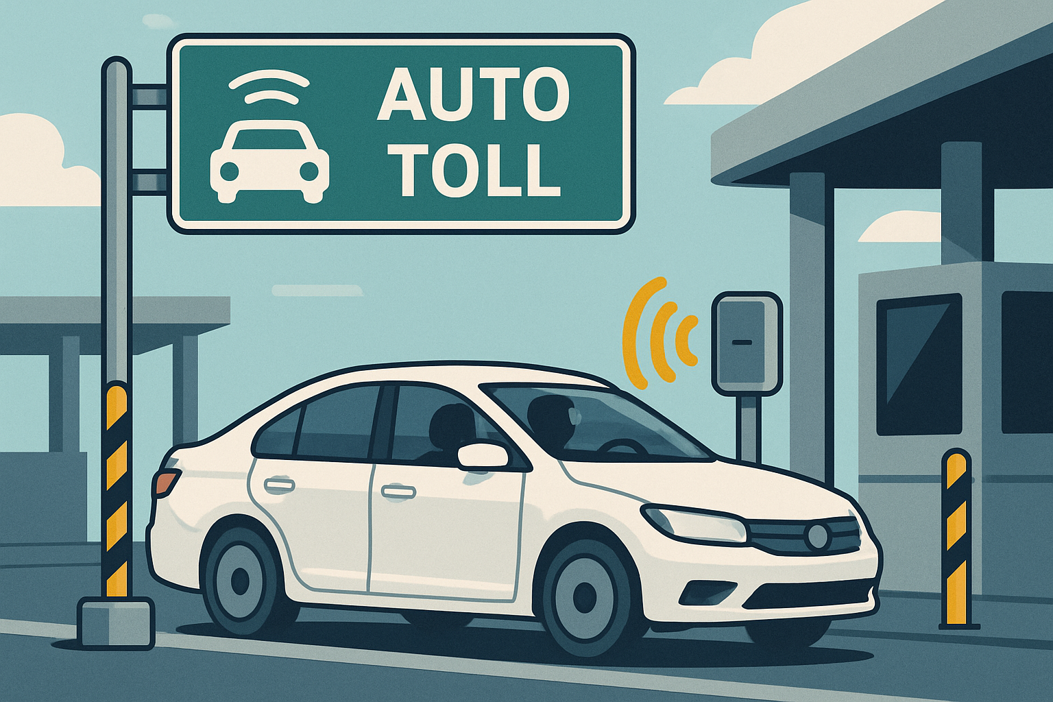 Automated toll payment system in use