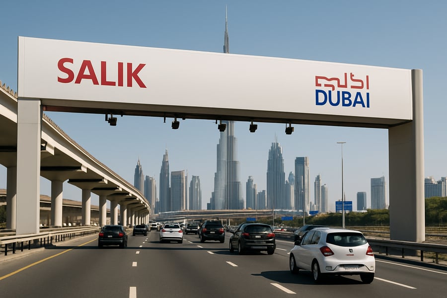 Dubai highway toll gate